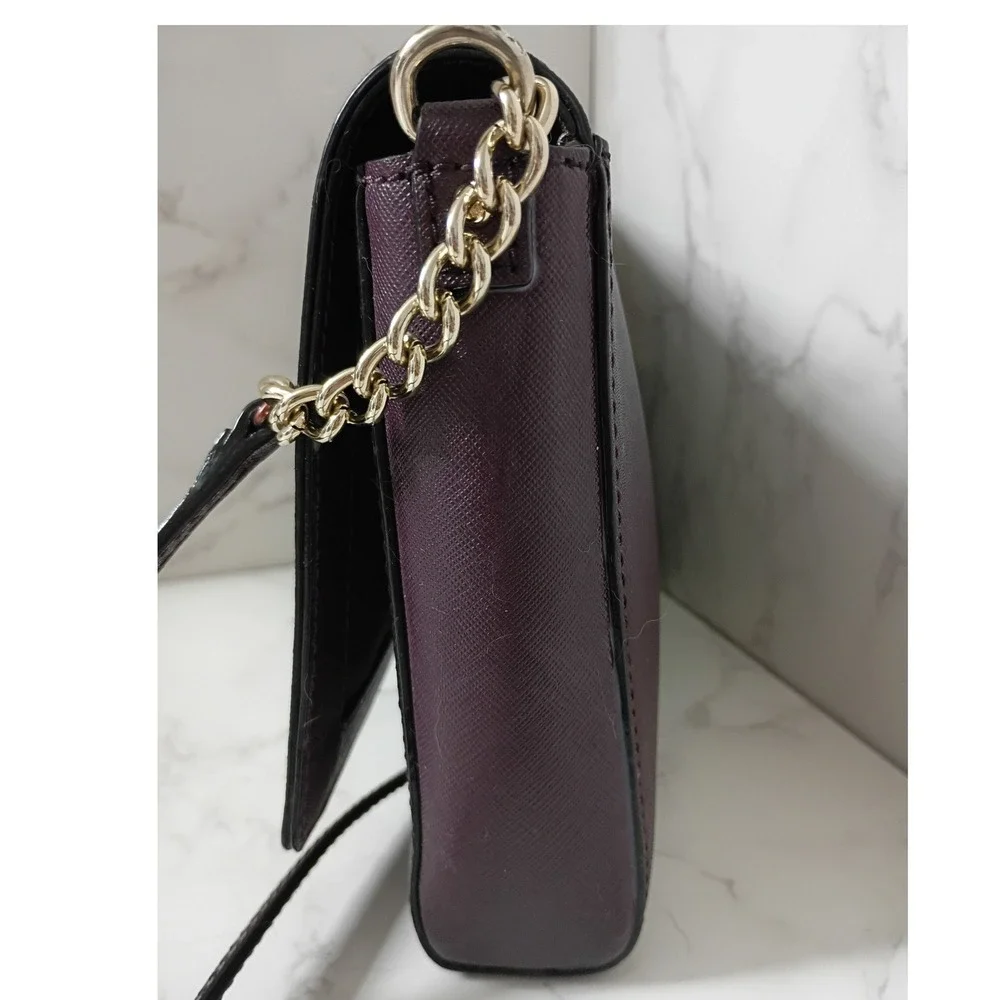 KATE SPADE Tilden Place Alek Oxblood Saffiano Leather Crossbody Bag w/ Dust Bag